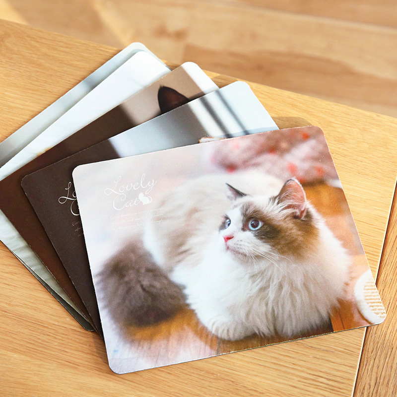 云木雜貨 遇見你真好貓咪鼠標墊柔軟橡膠墊子個性清新寵物電腦墊