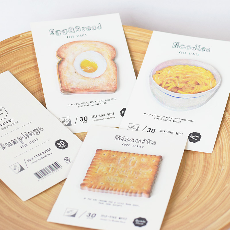 創意文具食物便利貼留言記事本N次貼日本便簽紙 食物系列 4款